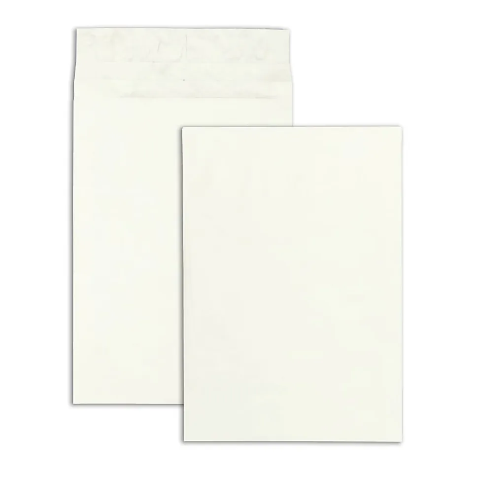 Quality Park® Tyvek® 12" x 16" x 2" Expansion Envelopes, 14 Lb, Self-Adhesive, White, Box Of 25