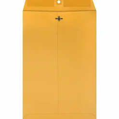 Quality Park 10 x 15 Clasp Envelopes with Deeply Gummed Flaps - Clasp - #98 - 10" Width x 15" Length - 28 lb - Gummed - Kraft - Kraft - 100 / Box