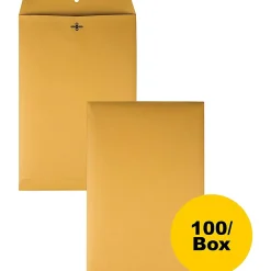 Quality Park 10 x 15 Clasp Envelopes with Deeply Gummed Flaps - Clasp - #98 - 10