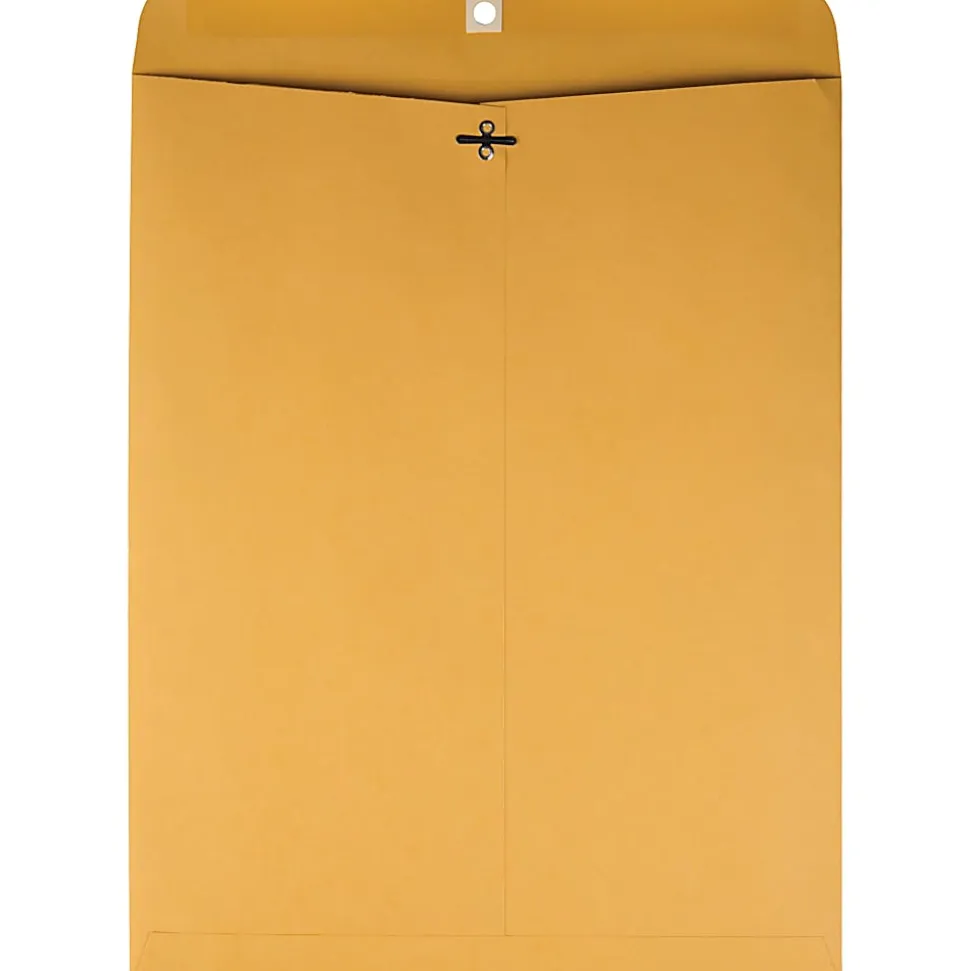 Quality Park® 12" x 15 1/2" Envelopes, Claps Closure, Brown, Box Of 100