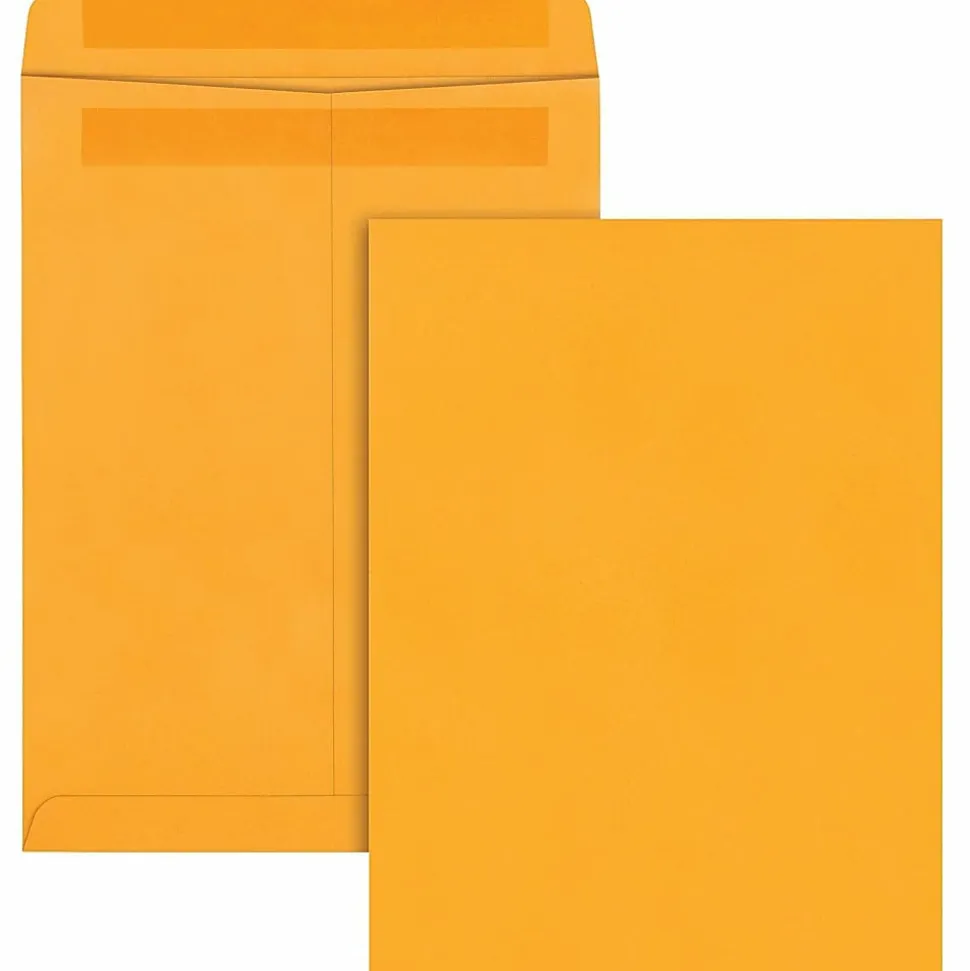 Quality Park 9x 12 Hi Bulk Catalog Envelopes with Self-Seal Closure - Catalog - 9"x 12" - 24 lb - Self-sealing Flap - Kraft - 100 Box - Brown Kraft