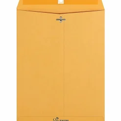Quality Park 9 1/2" x 12 1/2" Manila Envelopes, 28 Lb, Gummed Closure Kraft Brown, Box Of 100