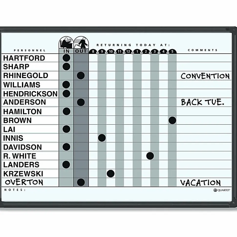Quartet® Classic DuraMax® Magnetic Dry-Erase In/Out Board, 24" x 18", Aluminum Frame With Black Finish