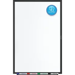 Quartet® Classic Magnetic Dry-Erase Whiteboard, 48" x 36", Aluminum Frame With Black Finish