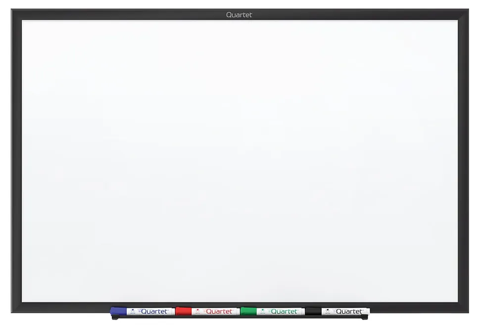 Quartet® Classic Magnetic Dry-Erase Whiteboard, 48" x 72", Aluminum Frame With Black Finish