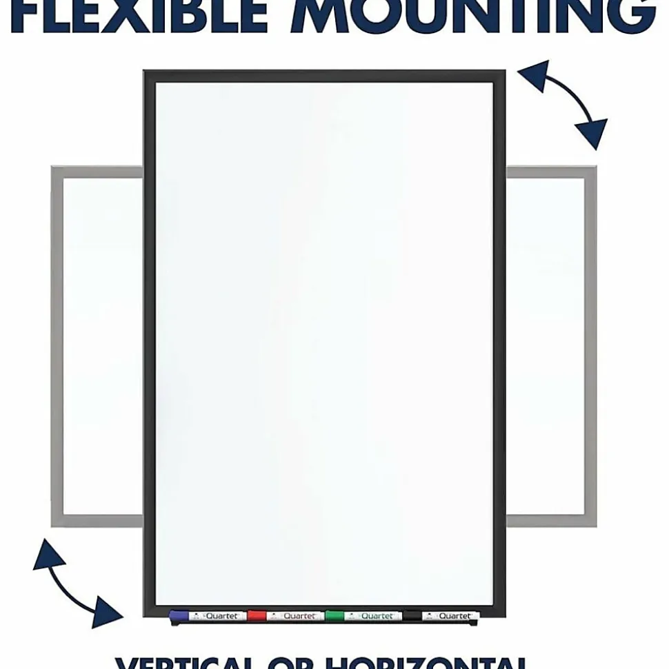 Quartet® Classic Magnetic Dry-Erase Whiteboard, 48" x 72", Aluminum Frame With Black Finish