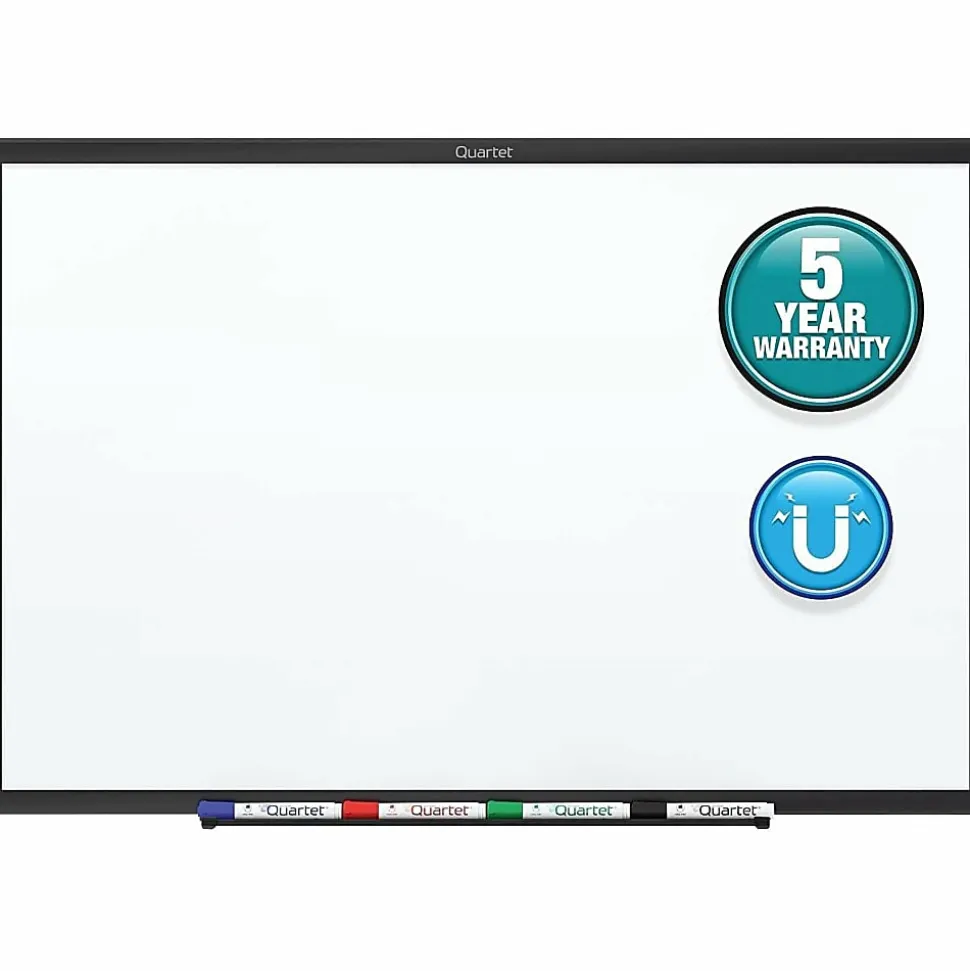 Quartet® Classic Magnetic Dry-Erase Whiteboard, 24" x 18", Aluminum Frame With Black Finish
