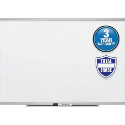 Quartet® Classic Total Erase® Non-Magnetic Melamine Dry-Erase Whiteboard, 36" x 24", Aluminum Frame With Silver Finish