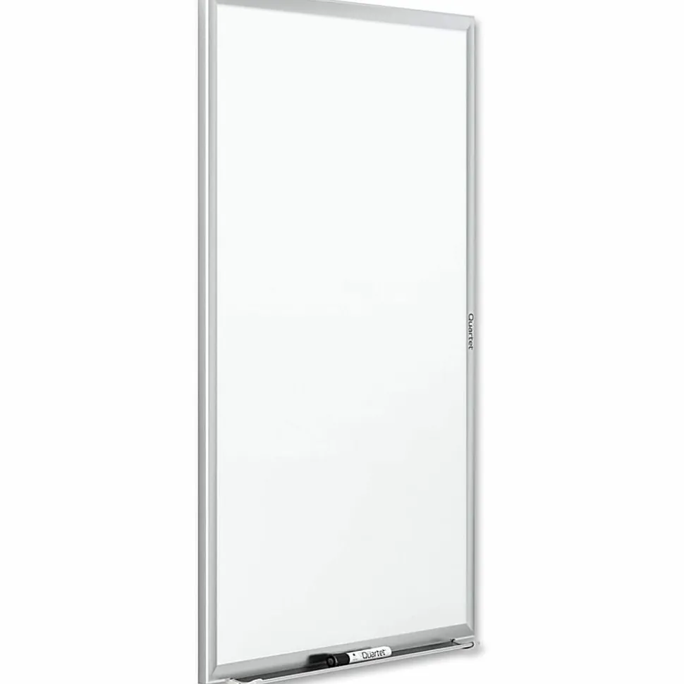 Quartet® Classic Total Erase® Non-Magnetic Melamine Dry-Erase Whiteboard, 48" x 72", Aluminum Frame With Silver Finish