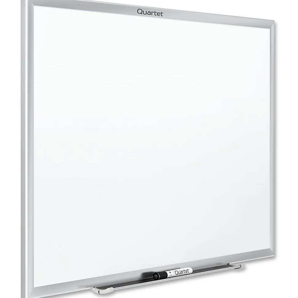 Quartet® Classic Total Erase® Non-Magnetic Melamine Dry-Erase Whiteboard, 48" x 36", Aluminum Frame With Silver Finish