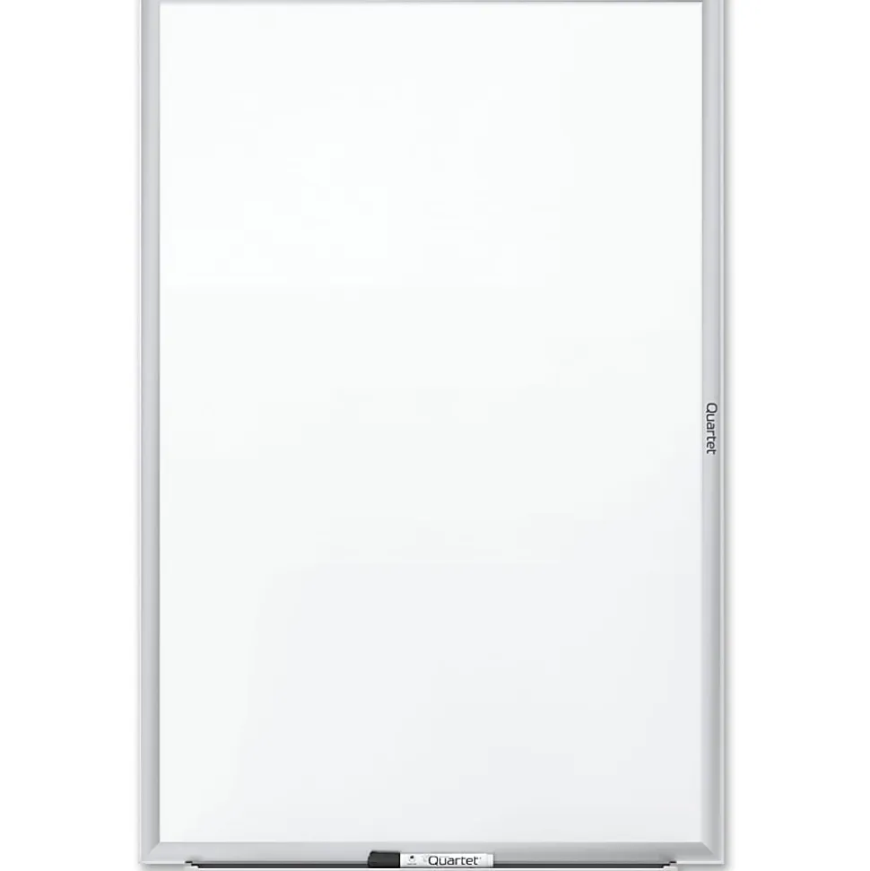 Quartet® Classic Total Erase® Non-Magnetic Melamine Dry-Erase Whiteboard, 48" x 36", Aluminum Frame With Silver Finish