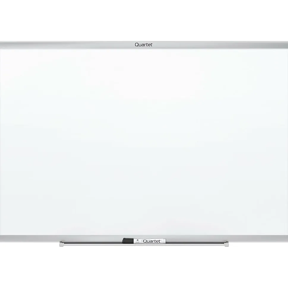 Quartet® Classic Total Erase® Non-Magnetic Melamine Dry-Erase Whiteboard, 60" x 36", Aluminum Frame With Silver Finish