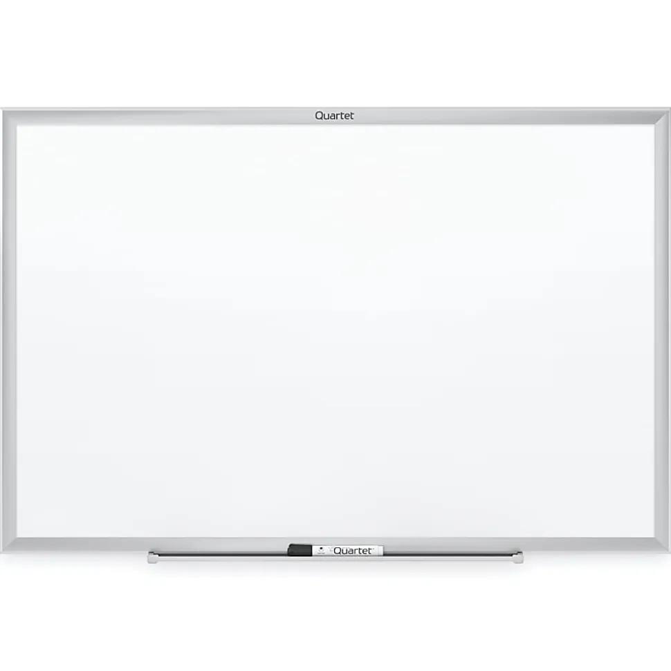 Quartet® Classic Total Erase® Non-Magnetic Melamine Dry-Erase Whiteboard, 48" x 96", Aluminum Frame With Silver Finish