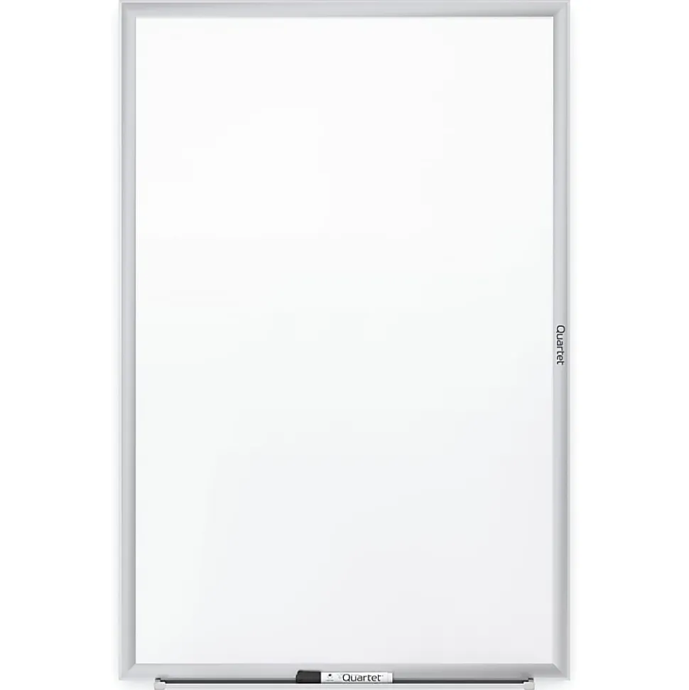 Quartet® Classic Total Erase® Non-Magnetic Melamine Dry-Erase Whiteboard, 48" x 96", Aluminum Frame With Silver Finish