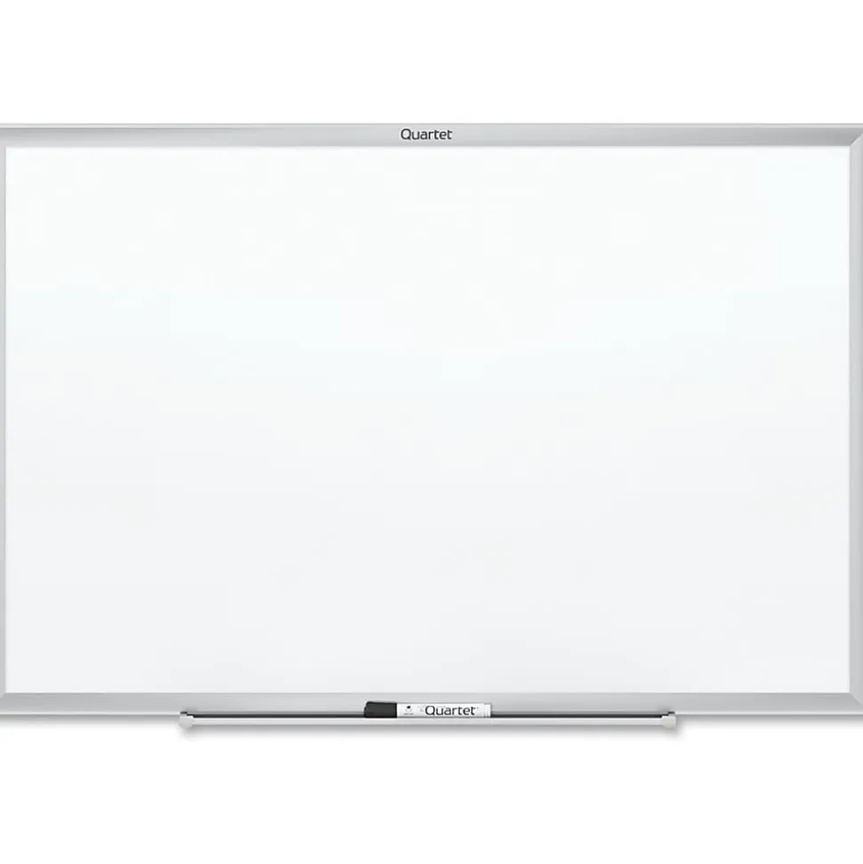 Quartet® Classic Total Erase® Non-Magnetic Melamine Dry-Erase Whiteboard, 48" x 96", Aluminum Frame With Silver Finish