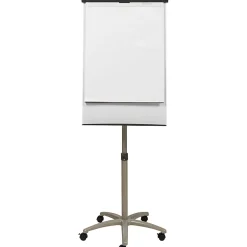 Quartet® Compass Mobile Magnetic Dry-Erase Whiteboard/Flipchart Presentation Easel, 3' x 2', Metal Frame With Graphite Finish