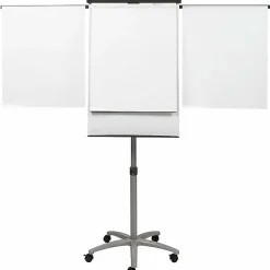 Quartet® Compass Mobile Magnetic Dry-Erase Whiteboard/Flipchart Presentation Easel, 3' x 2', Metal Frame With Graphite Finish