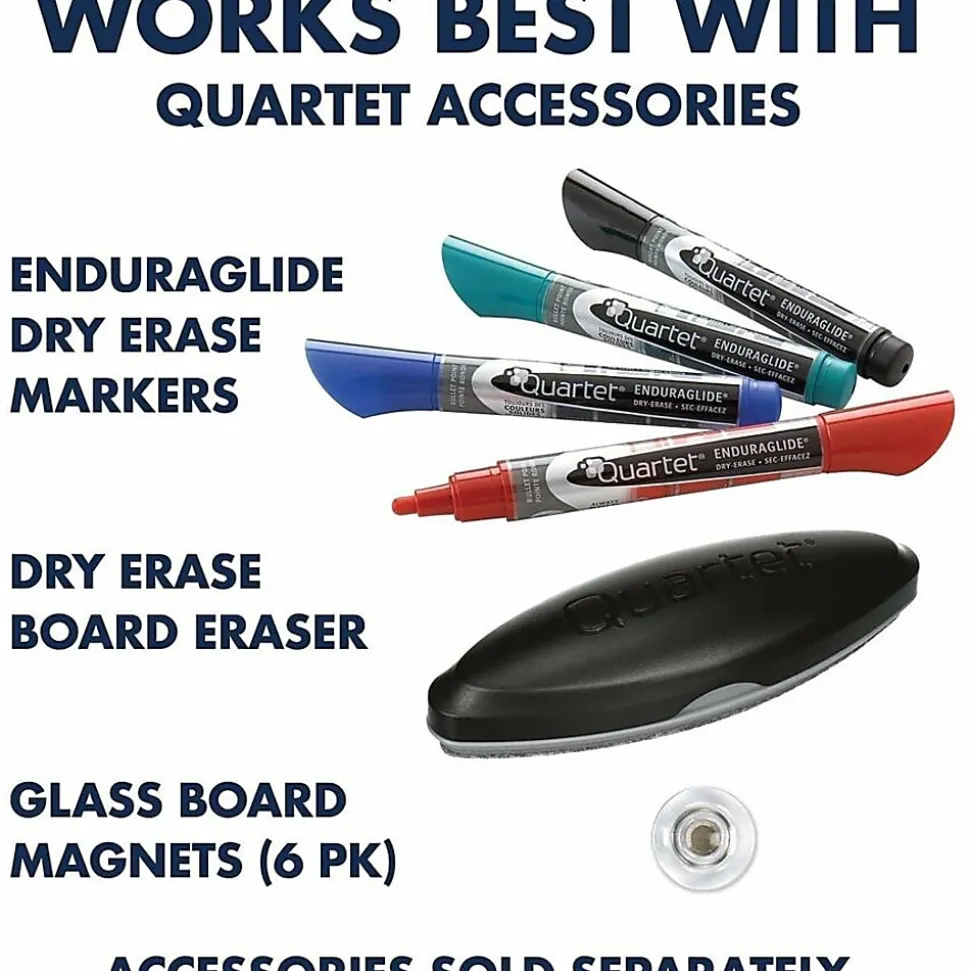 Quartet® Contemporary Tripod StyleDry-Erase Whiteboard Easel, 27" x 35", Metal Frame With Black Finish