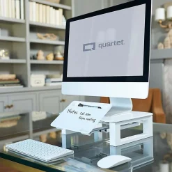 Quartet® Dry-Erase Board Desktop Monitor Riser, 4-3/8”H x 12-3/4”W x 16-3/8”D, White