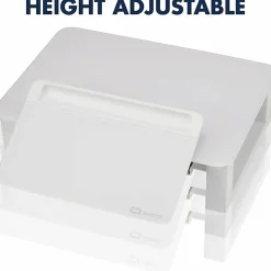 Quartet® Dry-Erase Board Desktop Monitor Riser, 4-3/8”H x 12-3/4”W x 16-3/8”D, White