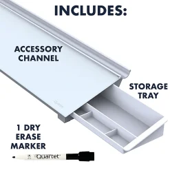 Quartet® Dry-Erase Desktop Computer Pad, 18" x 6", White