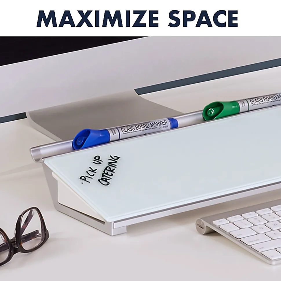 Quartet® Dry-Erase Desktop Computer Pad, 18" x 6", White