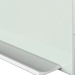 Quartet® Element™ Framed Magnetic Glass Dry-Erase Whiteboard, 85" x 48", Aluminum Frame With Silver Finish
