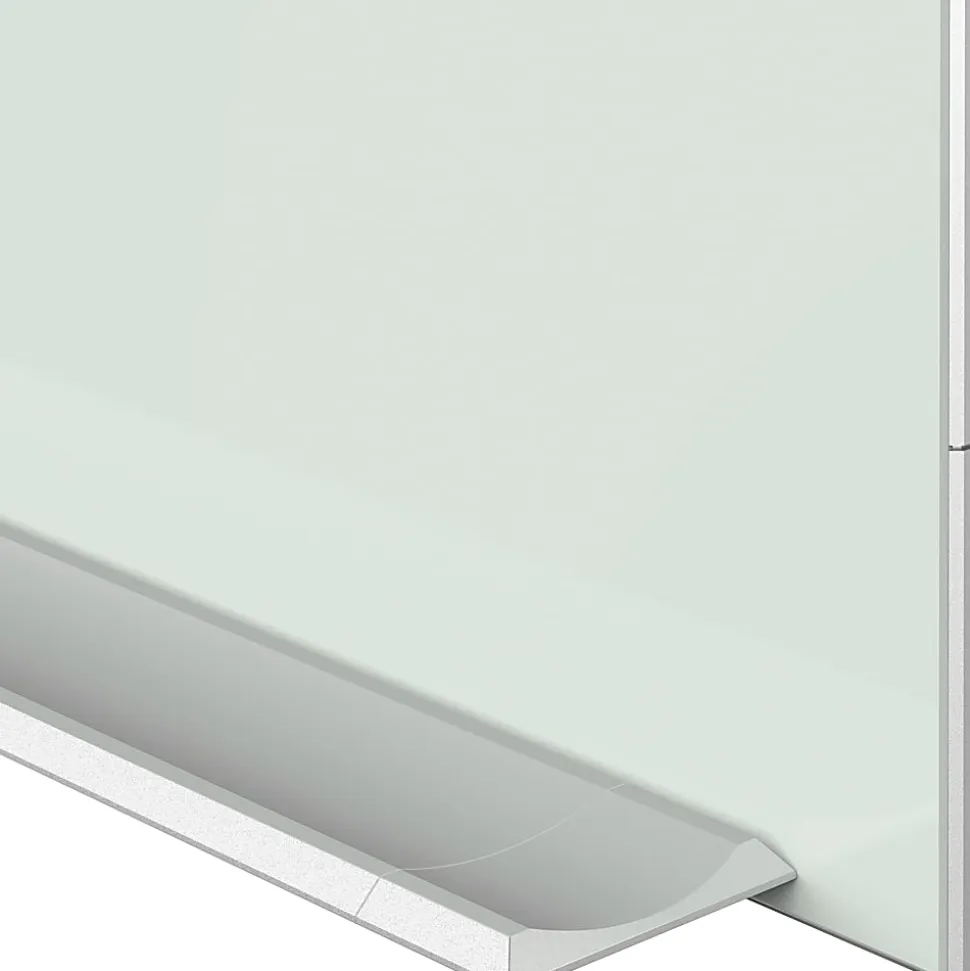 Quartet® Element™ Framed Magnetic Glass Dry-Erase Whiteboard, 85" x 48", Aluminum Frame With Silver Finish
