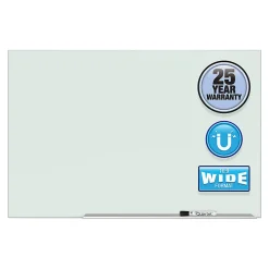 Quartet® Element™ Framed Magnetic Glass Dry-Erase Whiteboard, 85