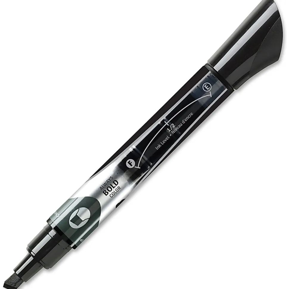 Quartet® EnduraGlide® Dry-Erase Markers, Chisel, Black, Pack Of 12