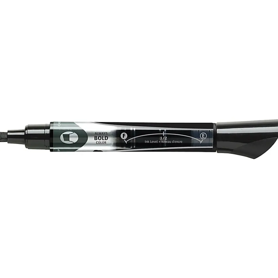 Quartet® EnduraGlide® Dry-Erase Markers, Chisel, Black, Pack Of 12