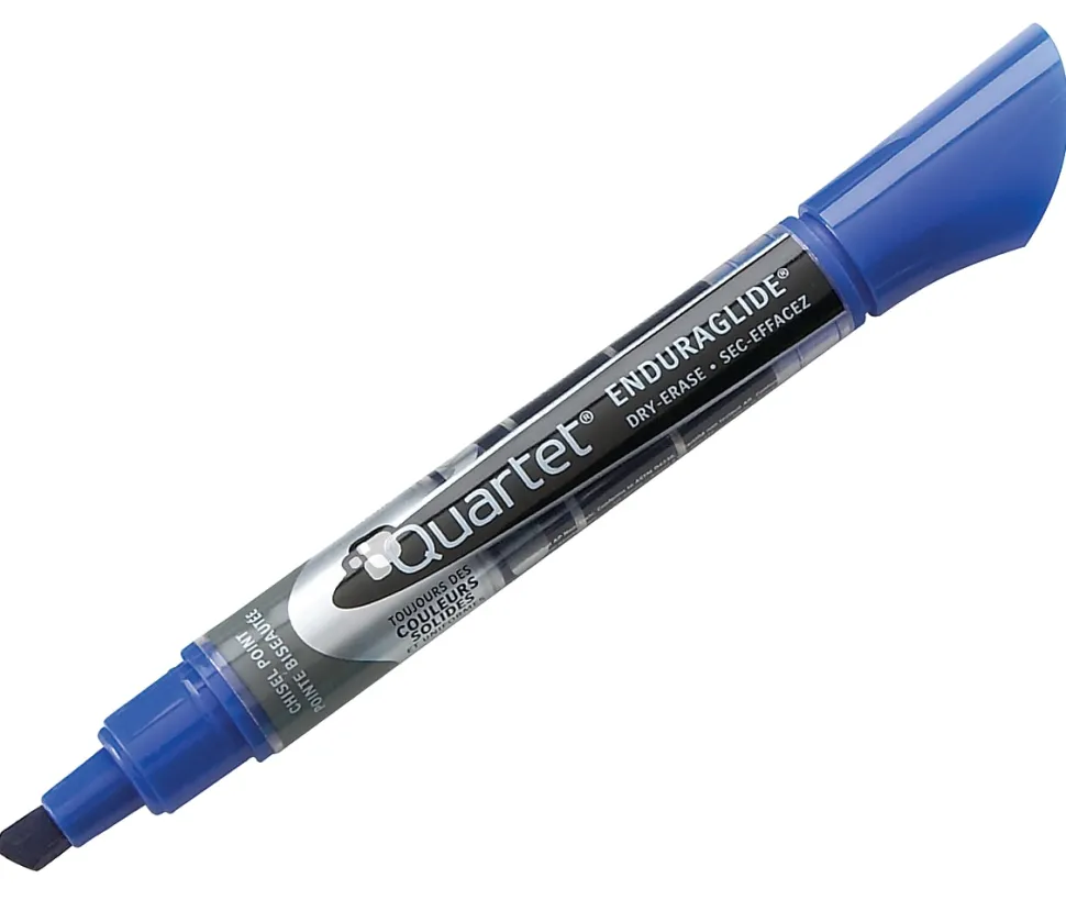 Quartet® EnduraGlide® Dry-Erase Markers, Chisel, Assorted Colors, Pack Of 4
