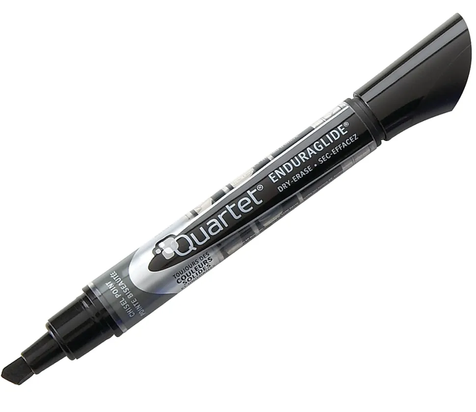 Quartet® EnduraGlide® Dry-Erase Markers, Chisel, Assorted Colors, Pack Of 4
