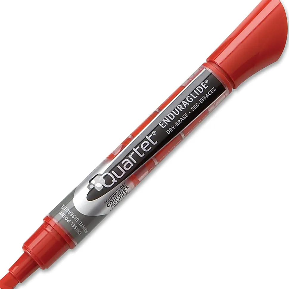 Quartet® EnduraGlide® Dry-Erase Markers, Chisel, Assorted Colors, Pack Of 4