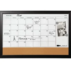 Quartet® Home Decor Magnetic Combination Dry-Erase Whiteboard/Calendar Board, 23" x 35", White