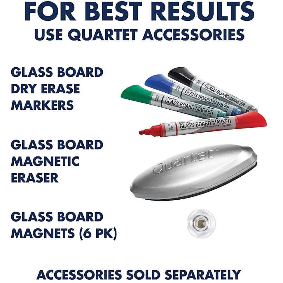Quartet Infinity® Glass Unframed Non-Magnetic Dry-Erase Whiteboard, 96" x 48", Frosted White