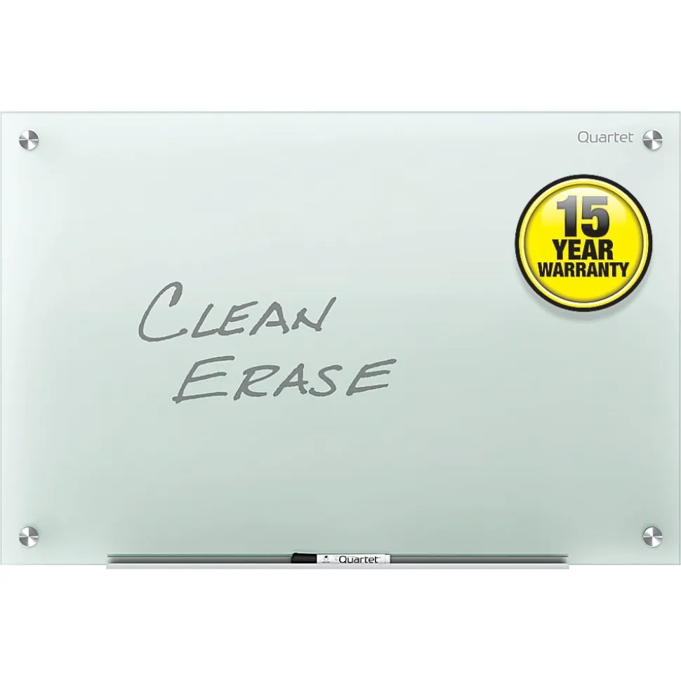 Quartet Infinity® Glass Unframed Non-Magnetic Dry-Erase Whiteboard, 96" x 48", Frosted White