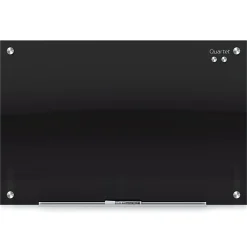 Quartet Infinity® Magnetic Glass Marker Unframed Whiteboard, 72" x 48", Black
