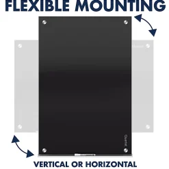Quartet Infinity® Magnetic Glass Marker Unframed Whiteboard, 96" x 48", Black