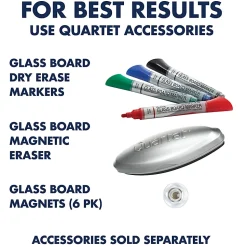 Quartet Infinity® Tempered Glass Unframed Non-Magnetic Dry-Erase Whiteboard, 48" x 36", Frosted