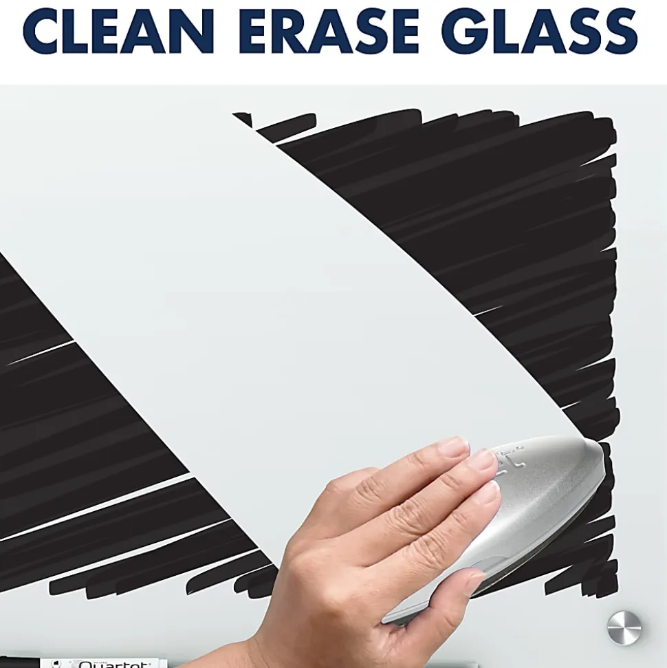 Quartet Infinity® Unframed Glass Non-Magnetic Dry-Erase Whiteboard, 72" x 48", White