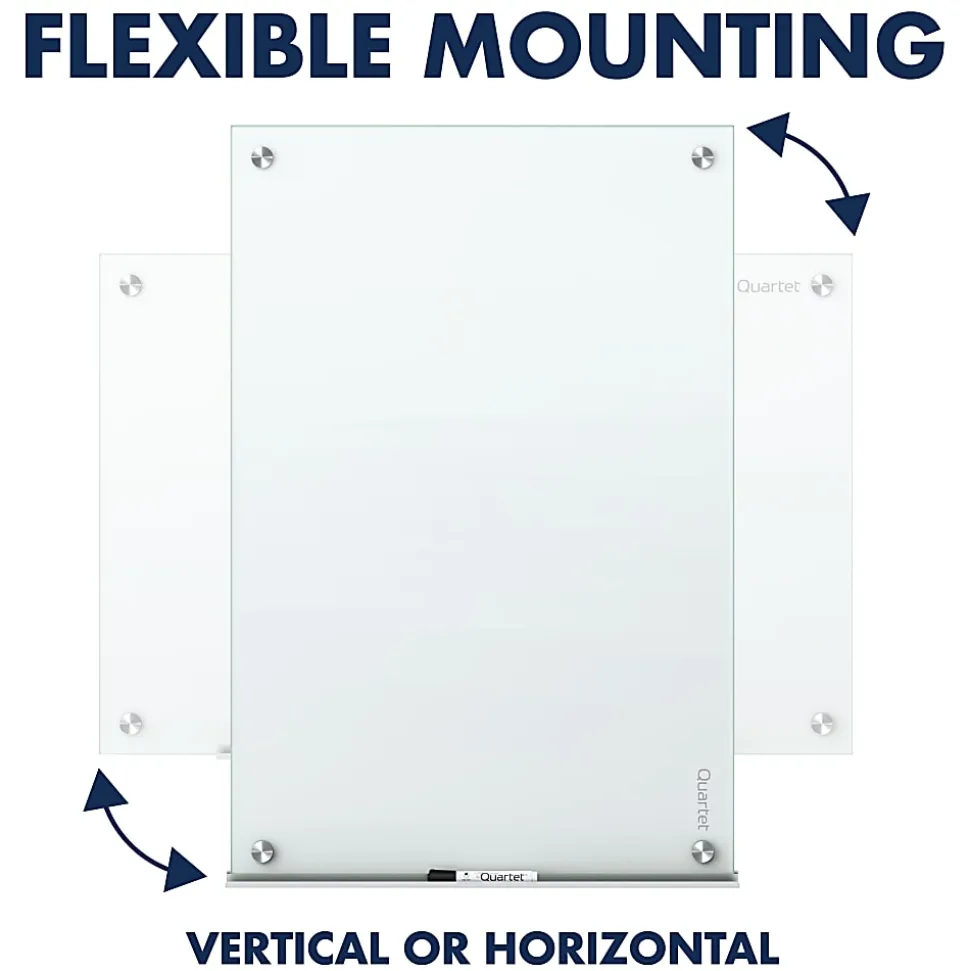 Quartet Infinity® Unframed Glass Non-Magnetic Dry-Erase Whiteboard, 72" x 48", White