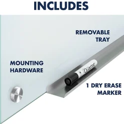 Quartet Infinity® Unframed Glass Non-Magnetic Dry-Erase Whiteboard, 72