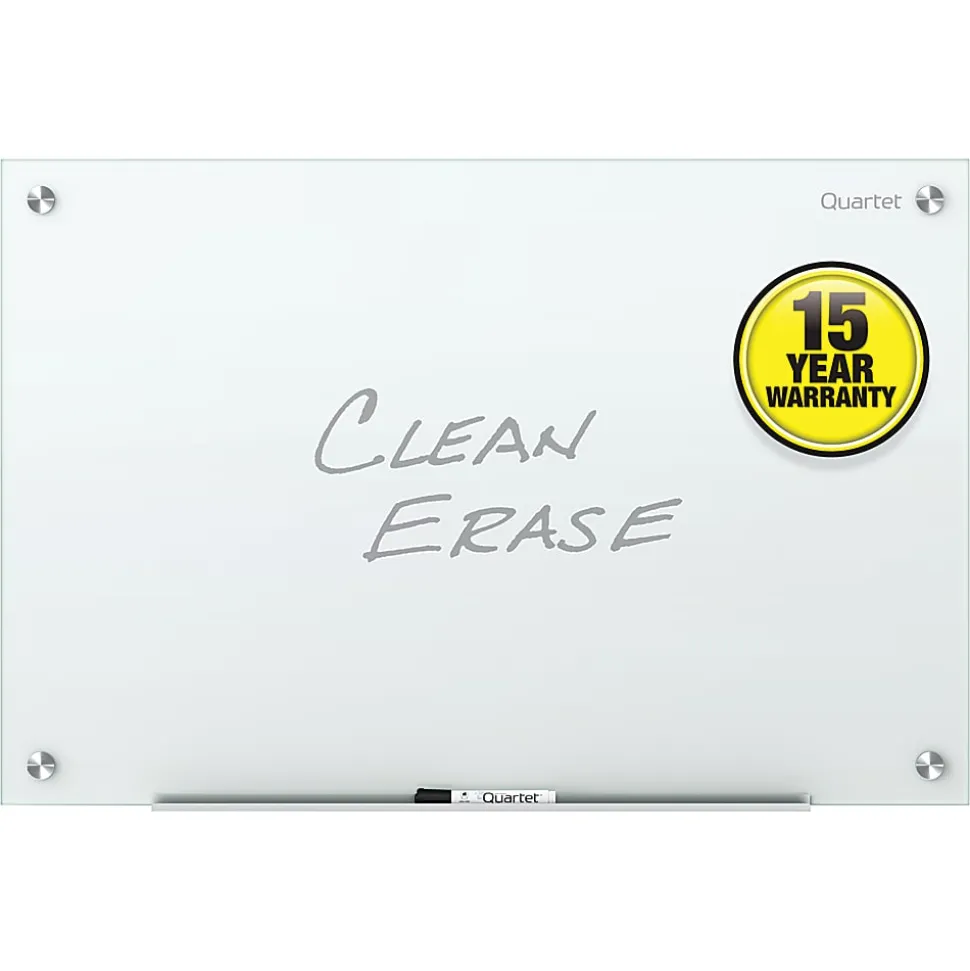 Quartet Infinity® Unframed Glass Non-Magnetic Dry-Erase Whiteboard, 72" x 48", White