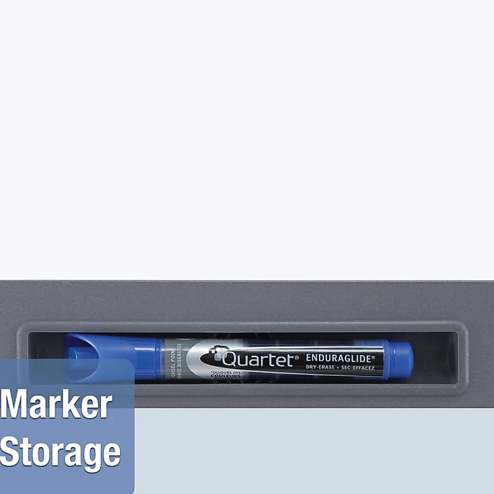 Quartet® InView™ Custom Dry-Erase Whiteboard, 37 1/2" x 23", Aluminum Frame With Gray Graphite Finish