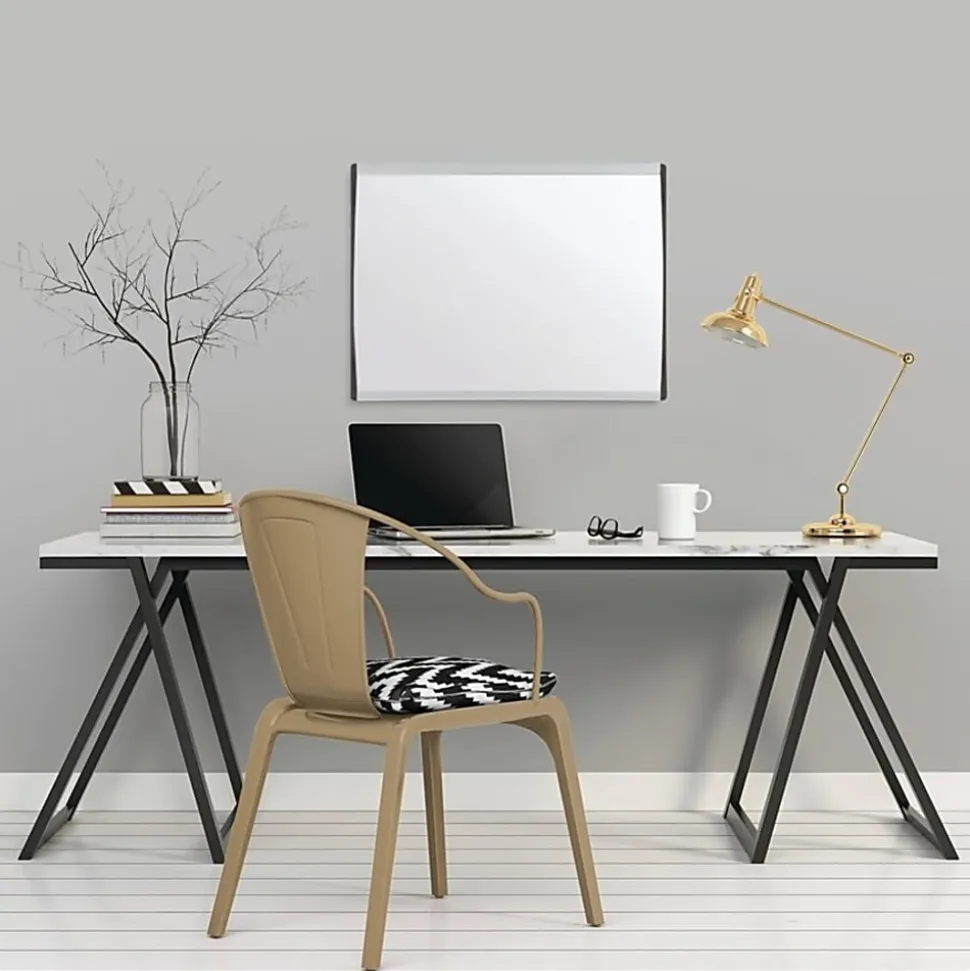 Quartet® Magnetic Dry-Erase Whiteboard, 17" x 23", Steel Frame With Black/Silver Finish