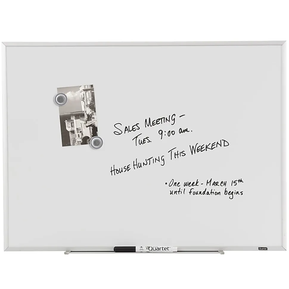 Quartet® Magnetic Dry-Erase Whiteboard, 17" x 23", Aluminum Frame With Silver Finish