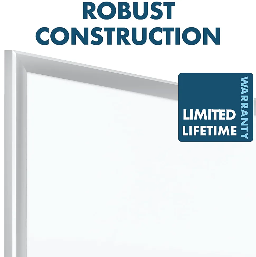 Quartet® Magnetic Porcelain Dry-Erase Whiteboard, 36" x 48", Aluminum Frame With Silver Finish
