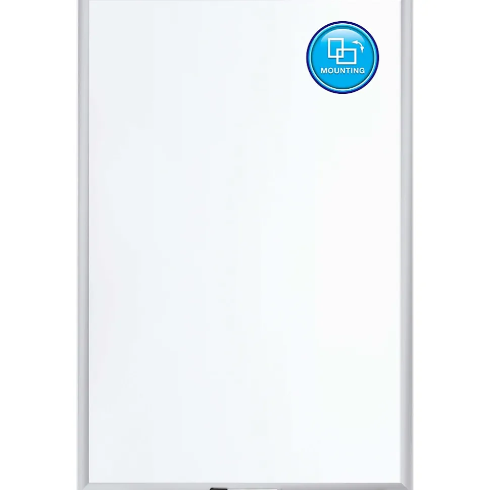 Quartet® Magnetic Porcelain Dry-Erase Whiteboard, 36" x 48", Aluminum Frame With Silver Finish