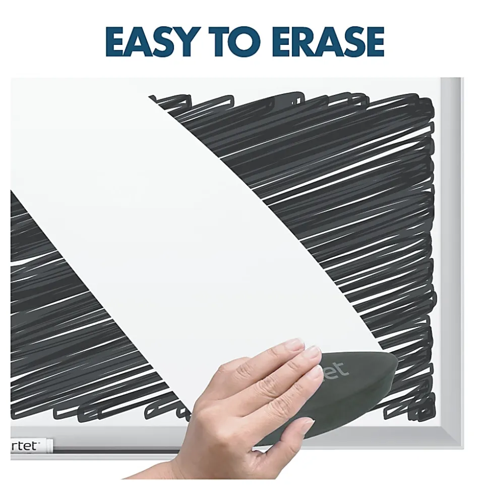 Quartet® Magnetic Porcelain Dry-Erase Whiteboard, 48" x 72", Aluminum Frame With Silver Finish